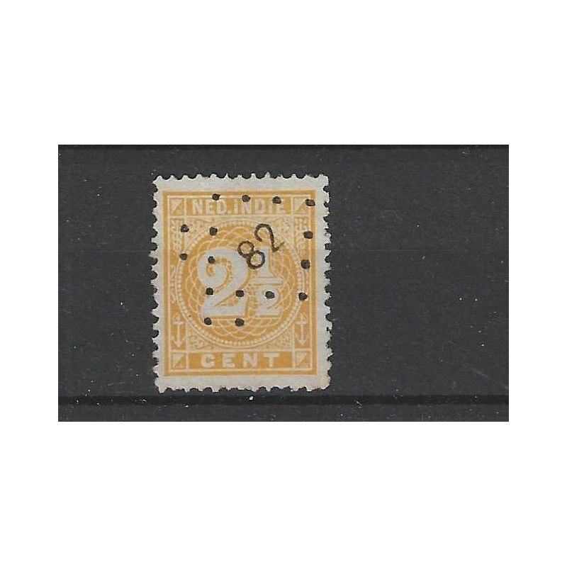 Dutch East Indies 19 Numeral with numeral dot cancel 82  VFU/used  CV 5++ €