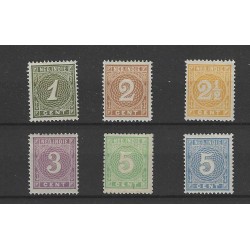 Dutch East Indies 17-22 Numeral MH/unused  CV 100 €