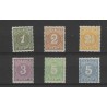 Dutch East Indies 17-22 Numeral MH/unused  CV 100 €