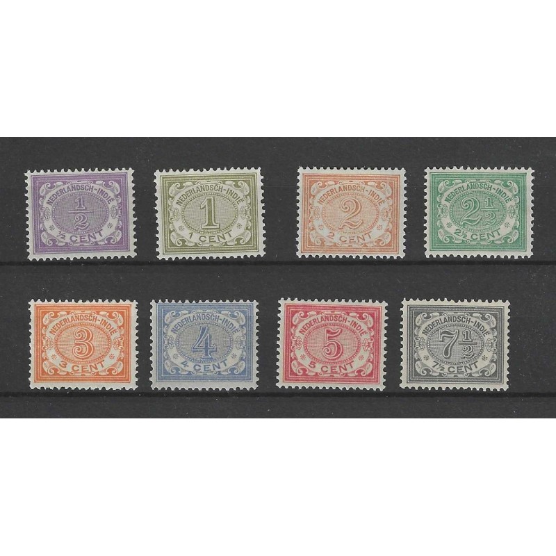 Dutch East Indies 40-47 Numeral MH/unused  CV 45 €
