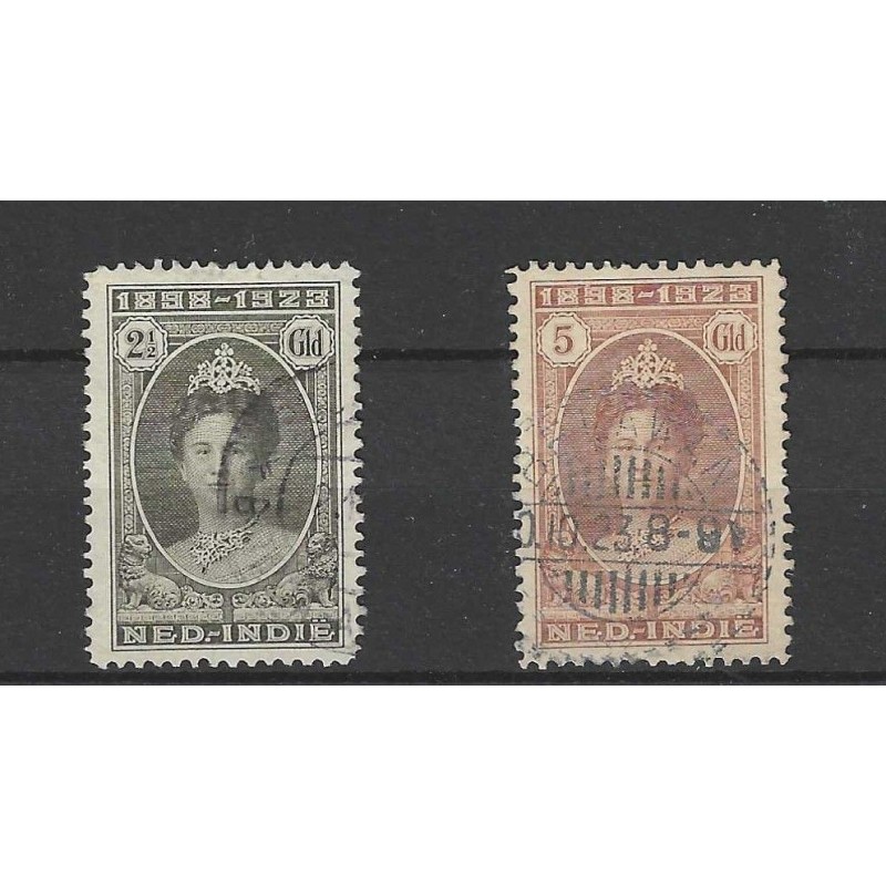 Ned. Indie  160-166 Wilhelmina  1923 set VFU/gebr  CV 225 €