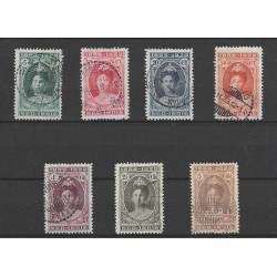 Dutch East Indies  160-166 Wilhelmina  1923 set VFU/used  CV 225 €