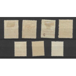Dutch East Indies  142-148 provisional issue  MH/unused  CV 28 €