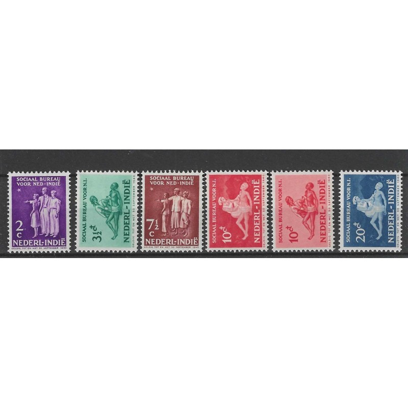 Dutch East Indies  266-271 Sociaal Bureau MNH  CV 15 €