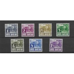 Ned. Indie  246-252 Karbouw met wm MNH/postfris  CV 20 €