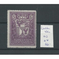 Liechtenstein 142 Landeswappen MNH/postfris CV 750 €