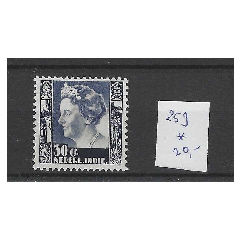 Ned. Indie  257 Wilhelmina met wm MNH/postfris  CV 25 €