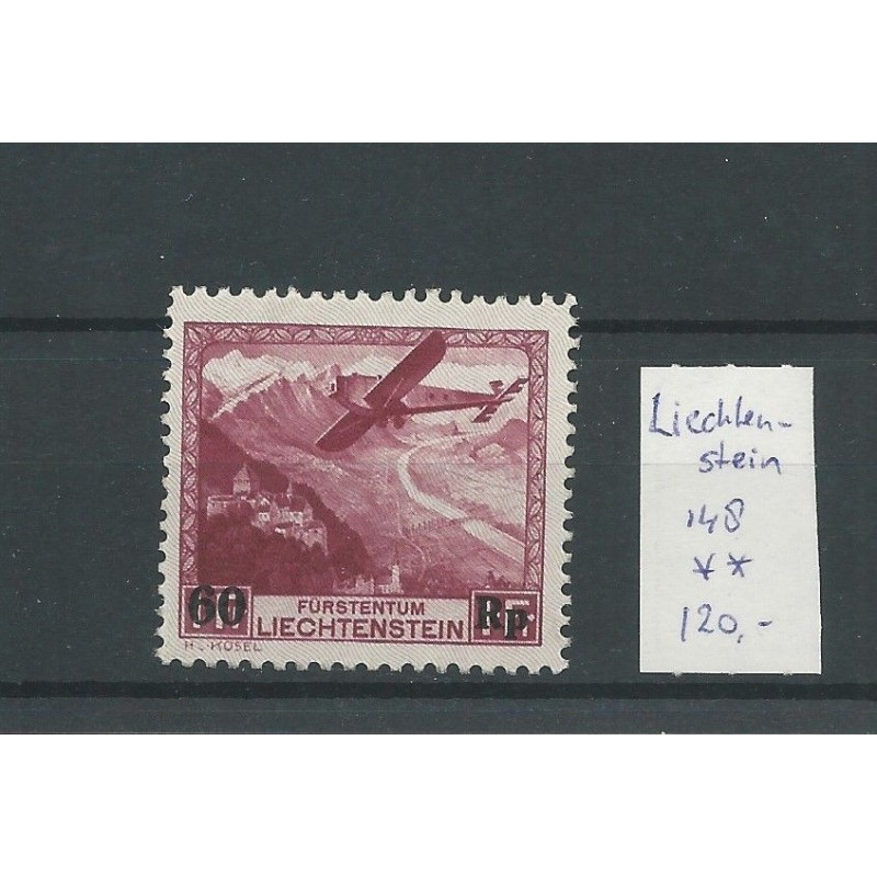Liechtenstein 148 Luchtpost 1935 MNH/postfris  CV 180 €