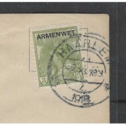 Nederland D5 Dienst op gelopen brief binnen Haarlem 1918  CV 125++€