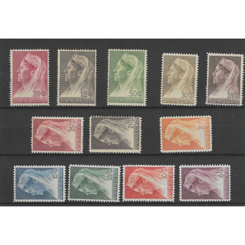 Curaçao 126-137 Wilhelmina MH/unused  CV 70 €