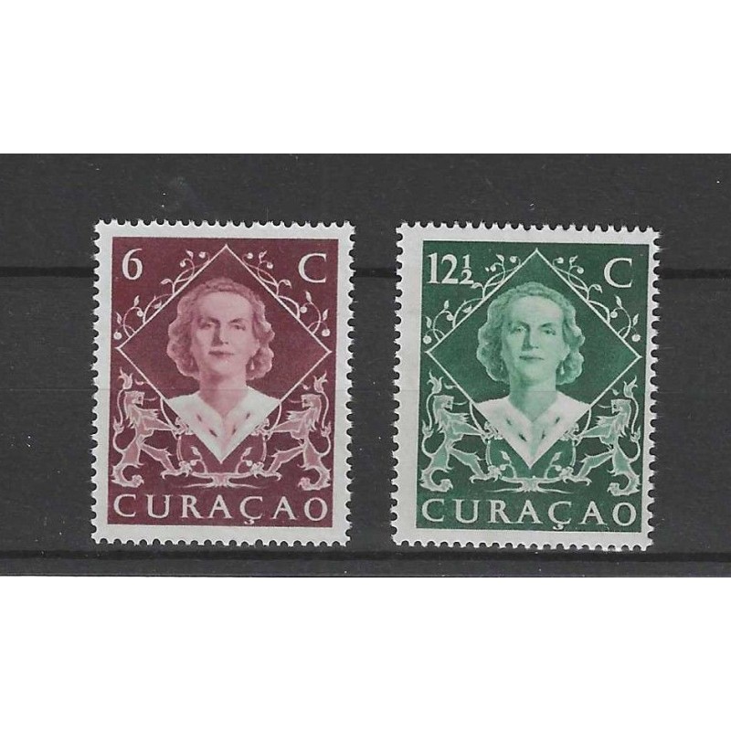 Curaçao 198-199 Wilhelmina MNH  CV 2 €