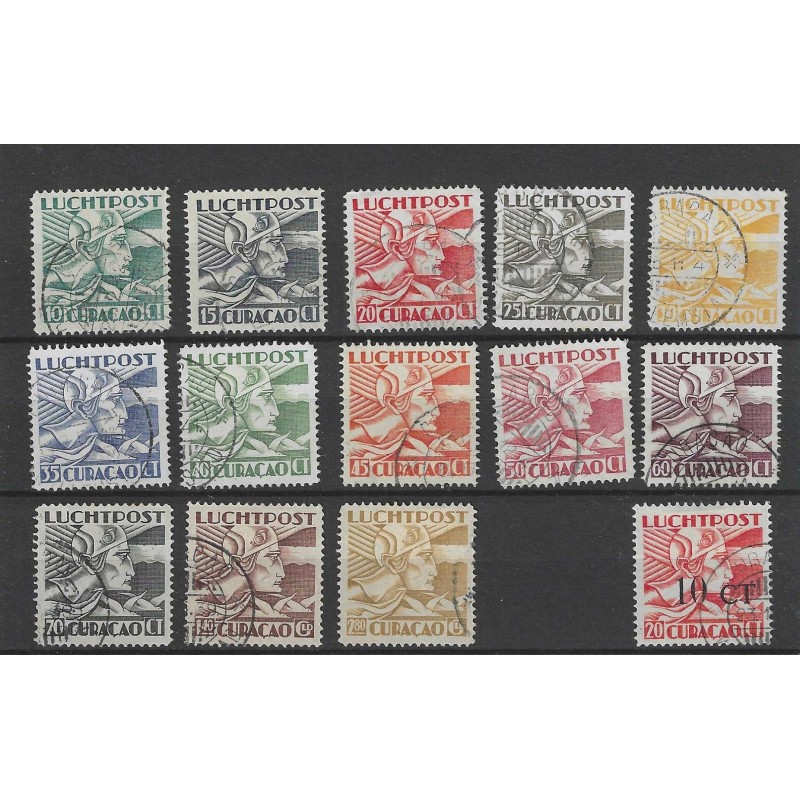 Curaçao LP4/16, LP17  Airmail  VFU/used  CV 55 €