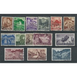 Liechtenstein 156-169 Landschaften und Burgen VFU/used  CV 150 €
