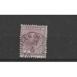 Suriname 5C Willem III  NIEUW NICKERIE VFU/used CV 7 +€
