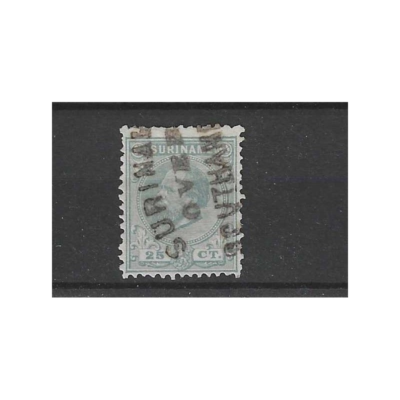 Suriname 10C Willem III  VFU/used CV 12+ €