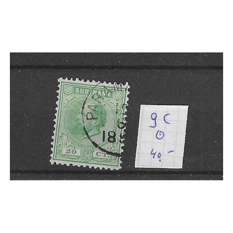 Suriname 9C  Willem III  VFU/used CV 40  €