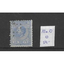 Suriname 10aD  Willem III  VFU/used CV 50  €