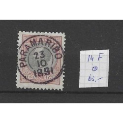 Suriname 14F Willem III  VFU/gebr CV 65  €