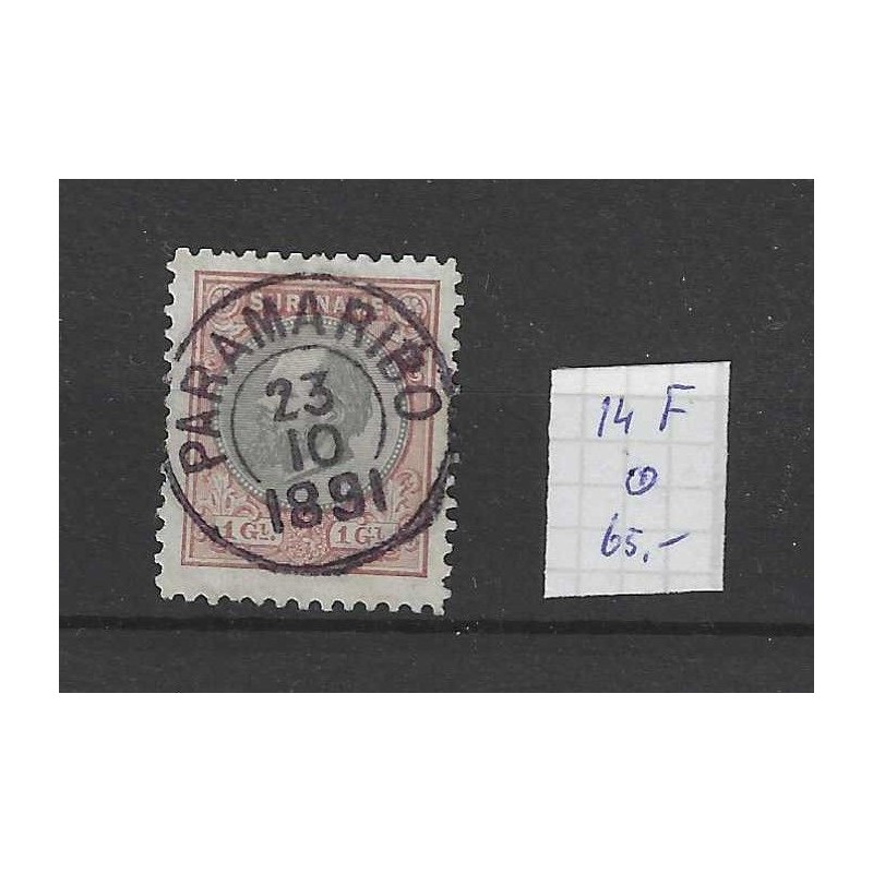 Suriname 14F Willem III  VFU/used CV 65  €