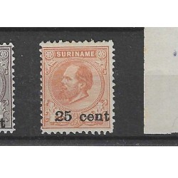 Suriname 38D Provisional stamp  MH/unused CV  5 €