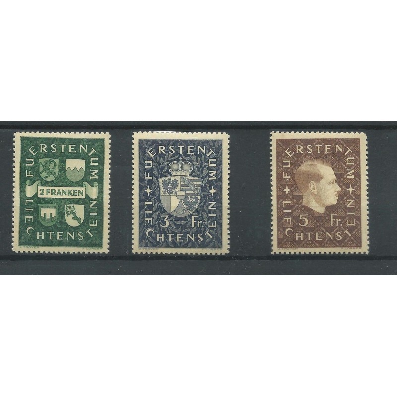 Liechtenstein 183-185 Wappen und Fürst Franz I MNH  CV  70 €