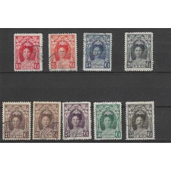 Suriname 118-126 Wilhelmina VFU/used  CV  45 €