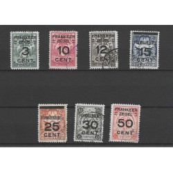 Suriname 130-136 Brandkastopdrukken VFU/used  CV  30 €