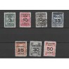 Suriname 130-136 Brandkastopdrukken VFU/used  CV  30 €
