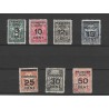 Suriname 130-136 Brandkastopdrukken VFU/used  CV  30 €