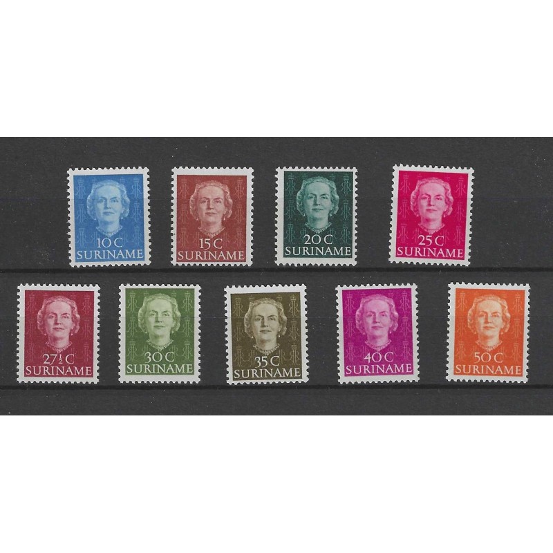 Suriname 284-293 Juilana  MNH/postfris  CV 22 €