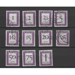 Suriname P36-46 Postage due  VFU/used CV 145 €