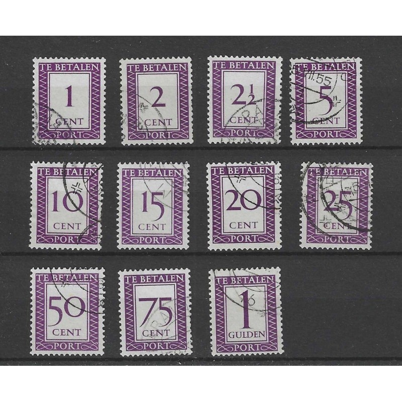 Suriname P36-46 Postage due  VFU/used CV 145 €