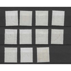 Suriname P36-46 Postage due  VFU/used CV 145 €