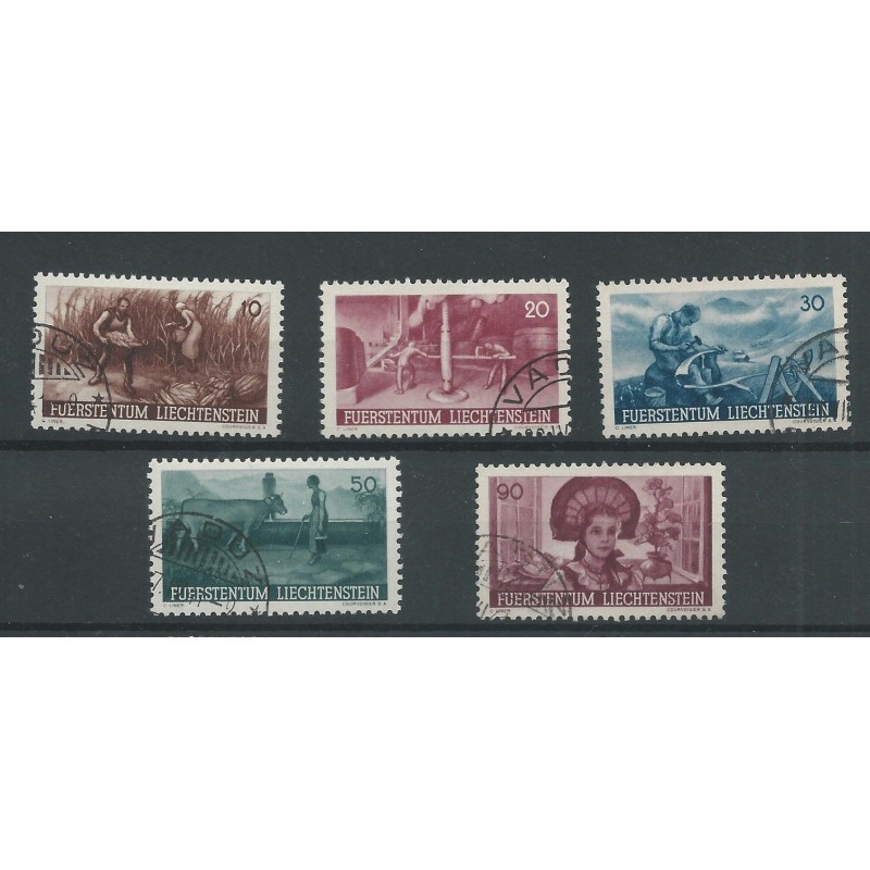 Liechtenstein 192-196  VFU/used CV  60 €