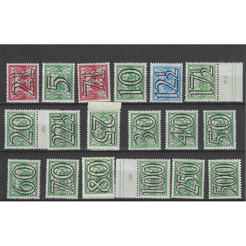 Nederland 356-373 Guilloche MNH/postfris CV 150 €