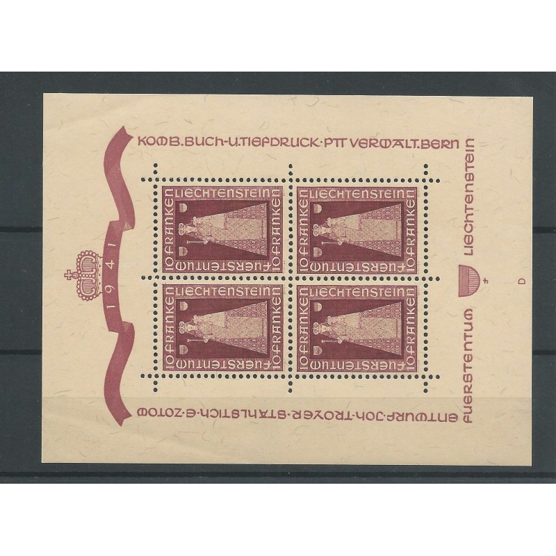 Liechtenstein KLEINBOGEN 197 Madonna von Dux  MH/unused  CV  500 €