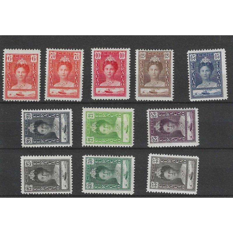 Curaçao 89-99 Queen wilhelmina  MNH  CV 225 €