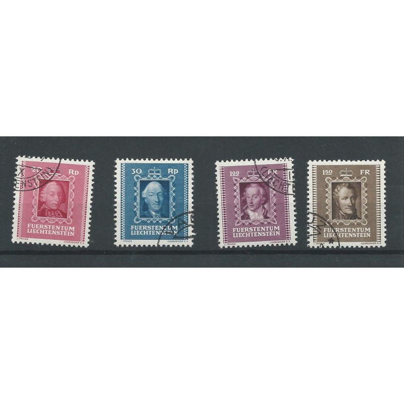 Liechtenstein 207-210 Fürsten  VFU/used  CV  45 €