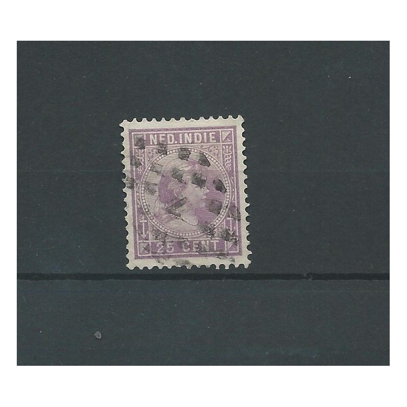 Ned. INDIE  27 met PUNTSTEMPEL 1  LUXE VFU/gebr  CV 50+ €