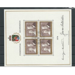 Liechtenstein 614 FÜRSTENPAIR in KLEINBOGEN VFU/used  CV  40 €