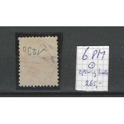 Netherlands  6PM Willem III with plate flaw "Open Kaderlijn" VFU/used  CV 265 €