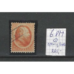 Netherlands  6PM Willem III with plate flaw "Open Kaderlijn" VFU/used  CV 265 €