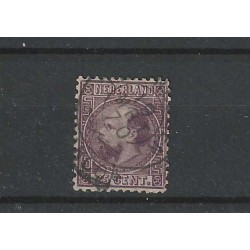 Netherlands 11 Willem III  "Francotakje-cancel" VFU/used  CV 125 €
