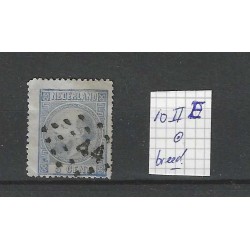 Nederland 7II-E Willem III  "BREED"-zegel  VFU/gebr  CV 25+ €