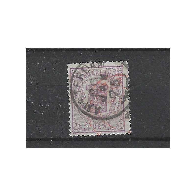 Netherlands 18 Wapenzegel with buitenlands cancel VFU/used  CV 100 €