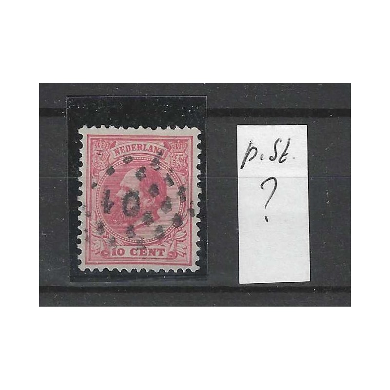 Netherlands 21  Willem III with inverted numeral dot cancel 10 VFU/ used  CV ?? €