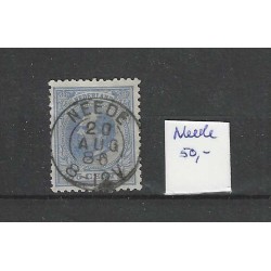Netherlands 19  Willem III  "NEEDE 1886" small round cancel VFU/ used  CV 50+ €