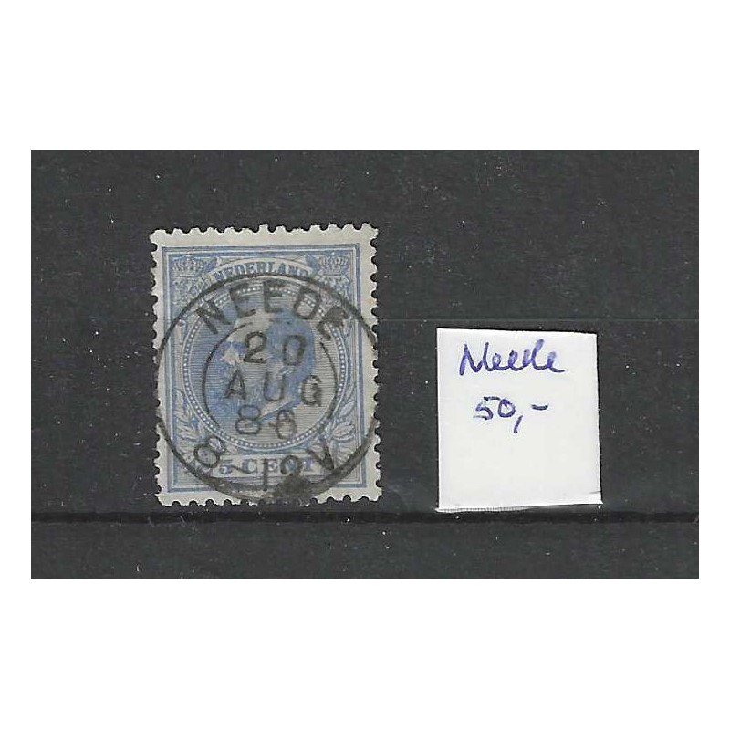 Nederland 19  Willem III  "NEEDE 1886" kleinrond VFU/ gebr  CV 50+ €