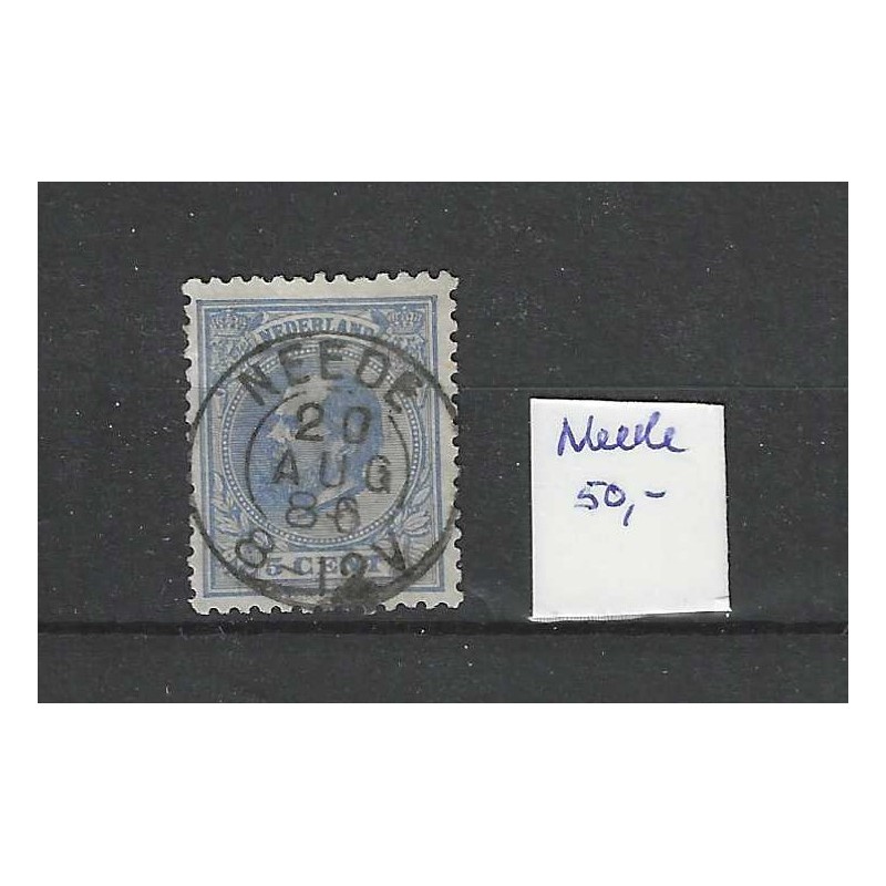 Netherlands 19  Willem III  "NEEDE 1886" small round cancel VFU/ used  CV 50+ €