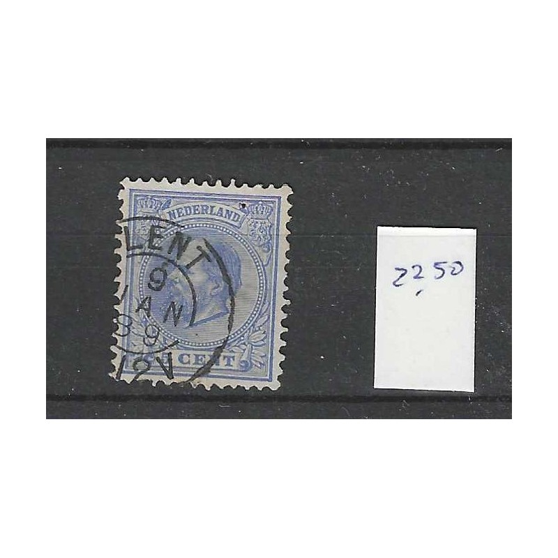 Nederland 19  Willem III  "LENT 1891" kleinrond VFU/ gebr  CV 22,5 €